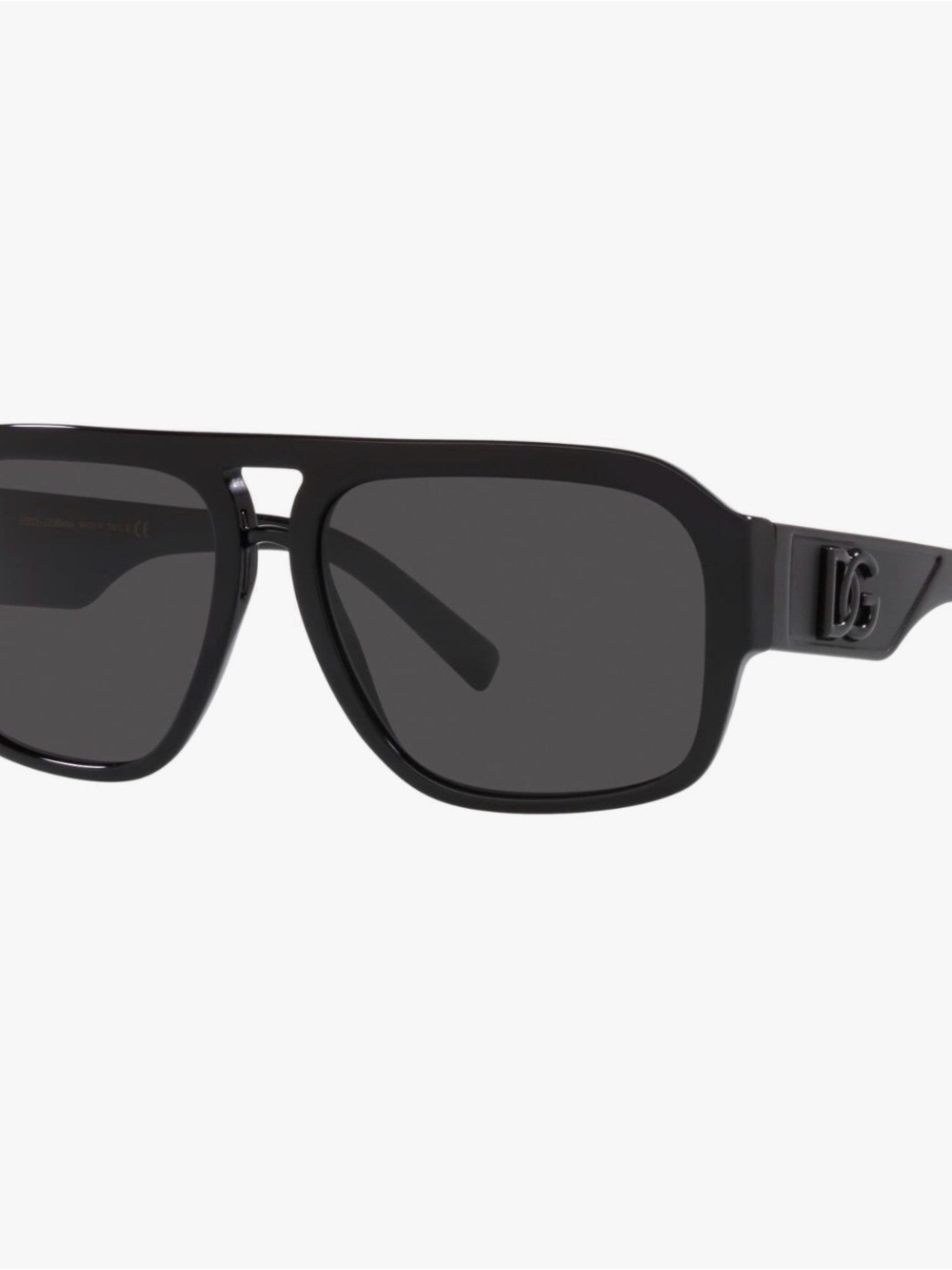 NWT D&G Matte Black Square Sunglasses with Dark Lenses